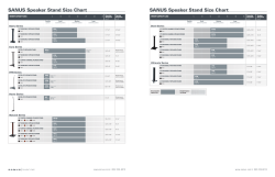 SANUS Speaker Stand Size Chart SANUS Speaker Stand Size Chart