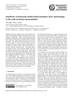 Sensitivity of mesoscale model urban boundary layer meteorology to