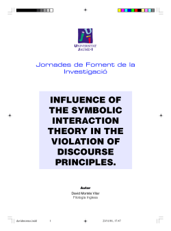influence of the symbolic interaction theory in the
