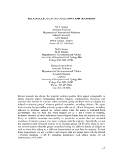 Fundamentalist Religious Groups and Terrorist Attacks