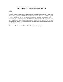 The Good Person of Szechwan 11/15 draft