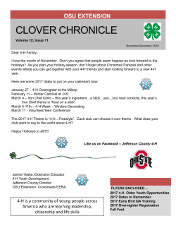 CLOVER CHRONICLE - OSU Extension | Jefferson County