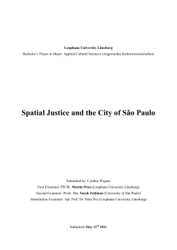 Spatial Injustice and the City of Sao Paulo