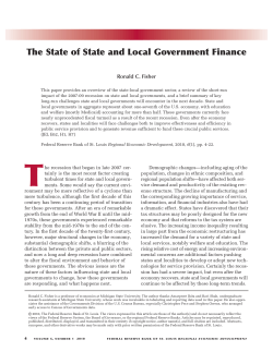 The State of State and Local Government Finance