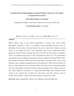 1 Revisiting White and Black Blindness in Richard Wright`s Native