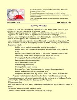 Survey Results - Polish American Association