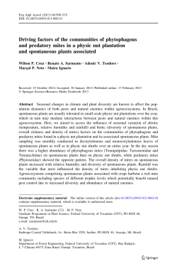 Driving factors of the communities of phytophagous and