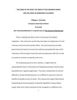 EUROCRISIS DEMOCRACY 3 - European University Institute