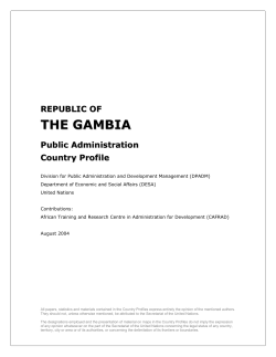 Gambia Public Administration Profile