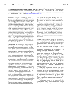 Dynamical Mixing of Planetary Cores by Giant Impacts. M