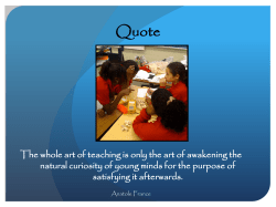 The Framework for Teaching