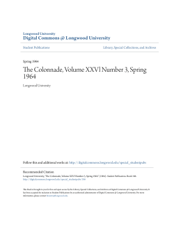 The Colonnade, Volume XXVl Number 3, Spring 1964