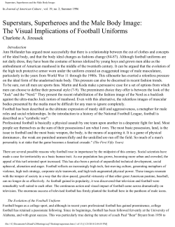 Superstars, Superheroes and the Male Body