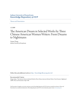The American Dream in Selected Works by Three Chinese