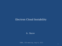 Electron Cloud Instability