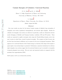 Casimir Energies of Cylinders: Universal Function