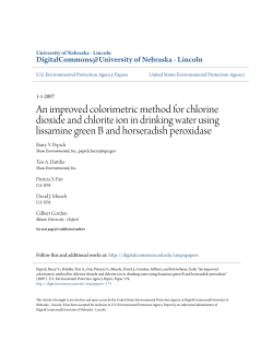 An improved colorimetric method for chlorine dioxide and chlorite