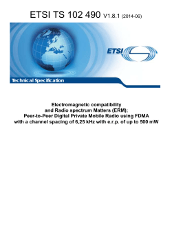 ETSI TS 102 490 V1.8.1