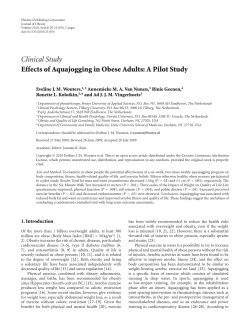 Effects of Aquajogging in Obese Adults: A Pilot Study