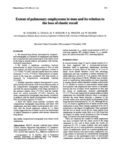 Extent of pulmonary emphysema in man and its