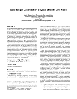 Word-length Optimization Beyond Straight Line Code