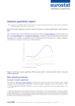 Asylum applicants and first instance decisions on asylum applications
