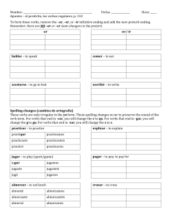 Hora: _____ Apuntes &ndash; el pret&eacute;rito