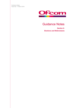 Ofcom Broadcasting Code - Section 6 Guidance Notes