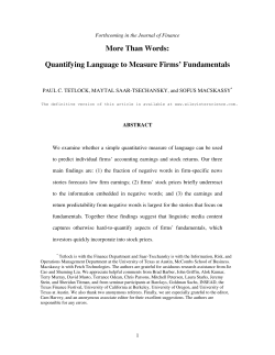 More Than Words: Quantifying Language to Measure Firms