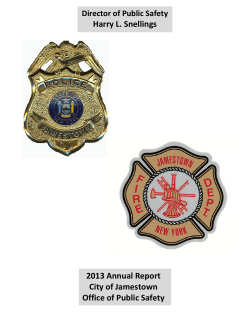 Harry L. Snellings 2013 Annual Report City of Jamestown Office of