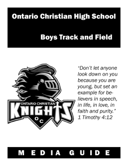 Ontario Christian High School Boys Track and Field
