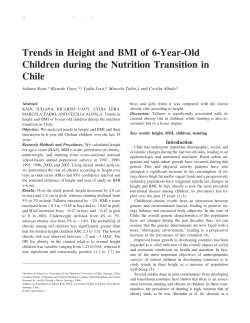 Descriptive Epidemiology Trends in Height and BMI of 6-Year