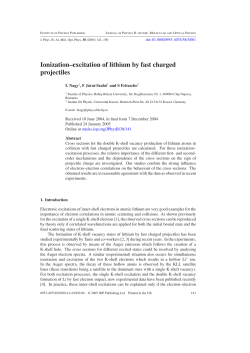 Ionization&ndash;excitation of lithium by fast charged