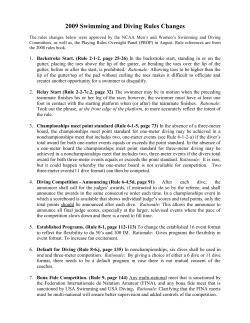 NCAA 2009 Rules Changes Memo