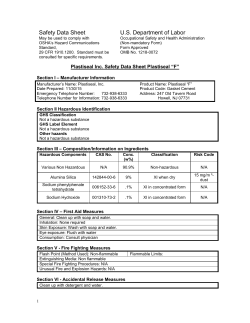 Plastiseal MSDS Sheet