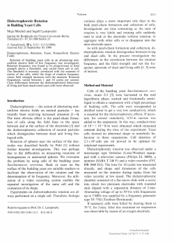 Dielectrophoretic Rotation in Budding Yeast Cells