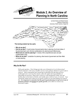 Module 2: Planning in NC - APA-NC