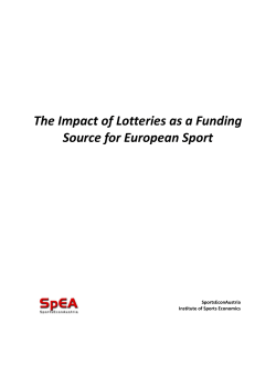 The Impact of Lotteries as a Funding Source for European Sport