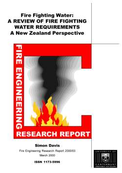 Fire Fighting Water: A REVIEW OF FIRE FIGHTING WATER