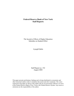 The Incentive Effects of Higher Education Subsidies on Student Effort