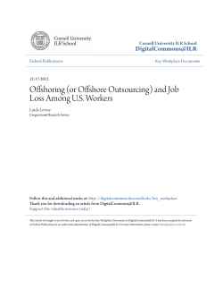 Offshoring (or Offshore Outsourcing) and Job Loss Among US Workers