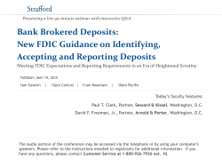 Bank Brokered Deposits: New FDIC Guidance on Identifying