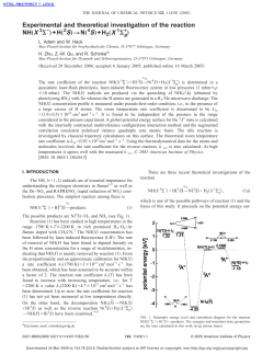 Experimental and theoretical investigation of the reaction NH&bdquo;X S