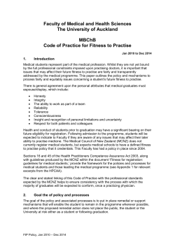 Assessment of Attitudes / Fitness to Practice