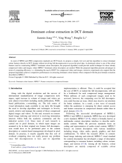 Dominant colour extraction in DCT domain