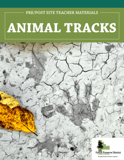 pre/post site teacher materials - Forest Preserve District of Will County