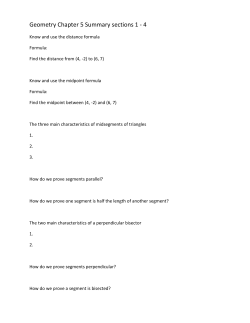 Geometry Ch 5A Summary