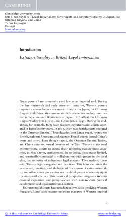 Introduction Extraterritoriality in British Legal Imperialism - Beck-Shop