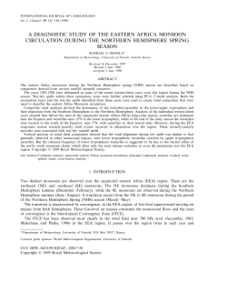 A diagnostic study of the eastern Africa monsoon circulation during