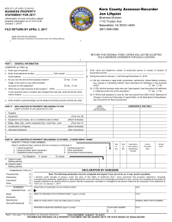 Business Property Statement